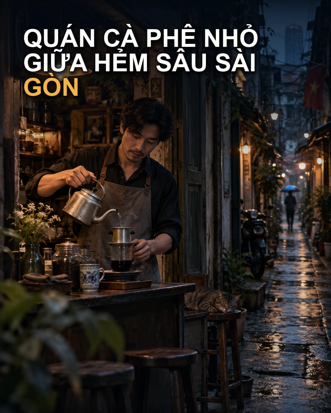 Quán Cà Phê Nhỏ Giữa Hẻm Sâu Sài Gòn