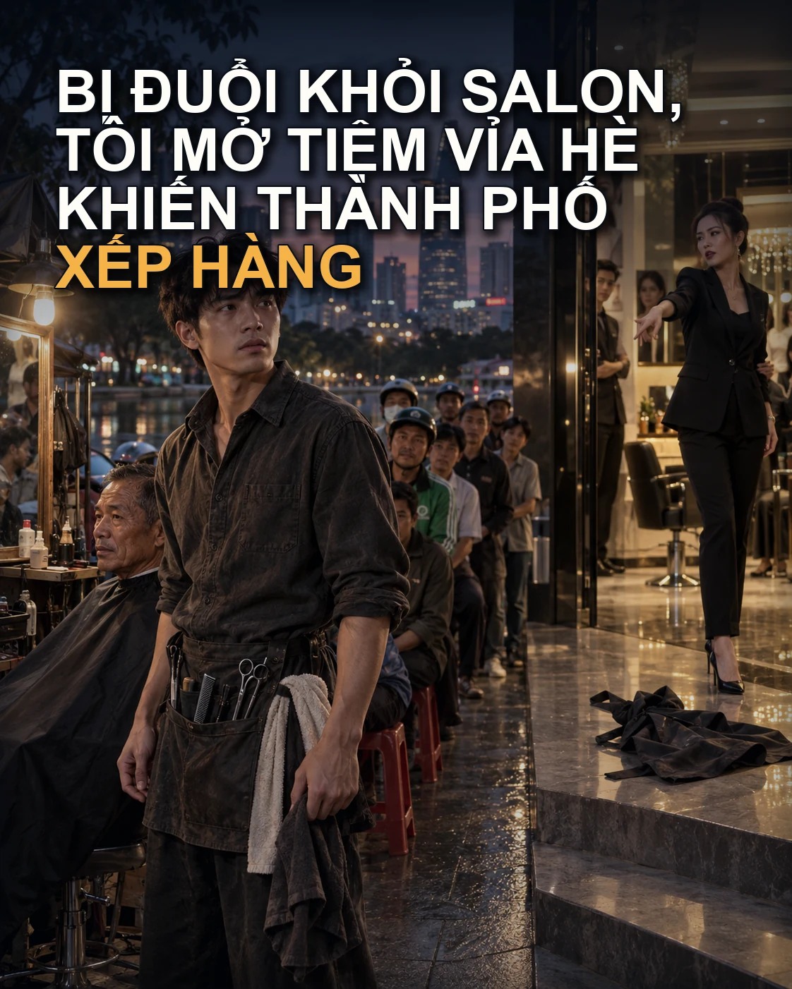 Bị Đuổi Khỏi Salon, Tôi Mở Tiệm Vỉa Hè Khiến Thành Phố Xếp Hàng