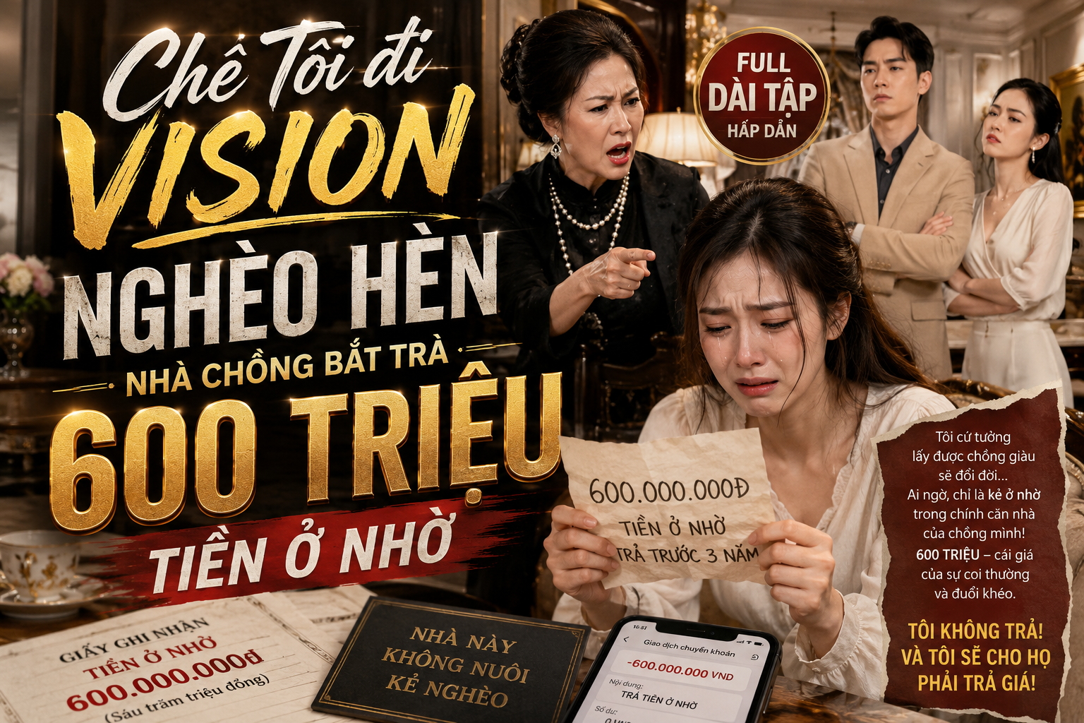 Chê Tôi Đi Vision Nghèo Hèn, Nhà Chồng Bắt Trả 600 Triệu Tiền Ở Nhờ