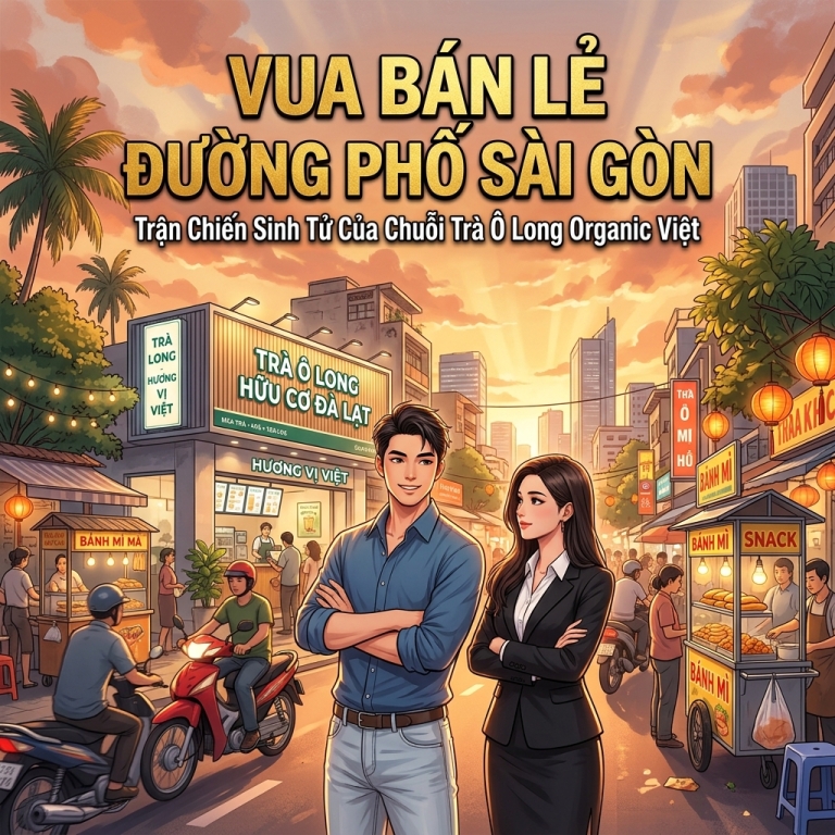 Vua Bán Lẻ Đường Phố Sài Gòn: Trận Chiến Sinh Tử Của Chuỗi Trà Ô Long Organic Việt