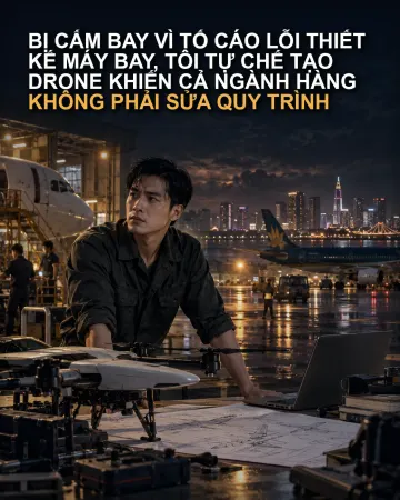 Bị Cấm Bay Vì Tố Cáo Lỗi Thiết Kế Máy Bay, Tôi Tự Chế Tạo Drone Khiến Cả Ngành Hàng Không Phải Sửa Quy Trình