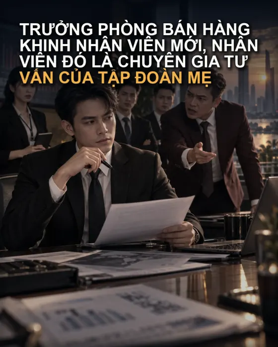 Trưởng Phòng Bán Hàng Khinh Nhân Viên Mới, Nhân Viên Đó Là Chuyên Gia Tư Vấn Của Tập Đoàn Mẹ