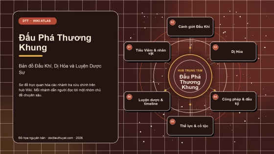 Sơ đồ Wiki Atlas Đấu Phá Thương Khung: sáu nhóm chủ đề tra cứu chính